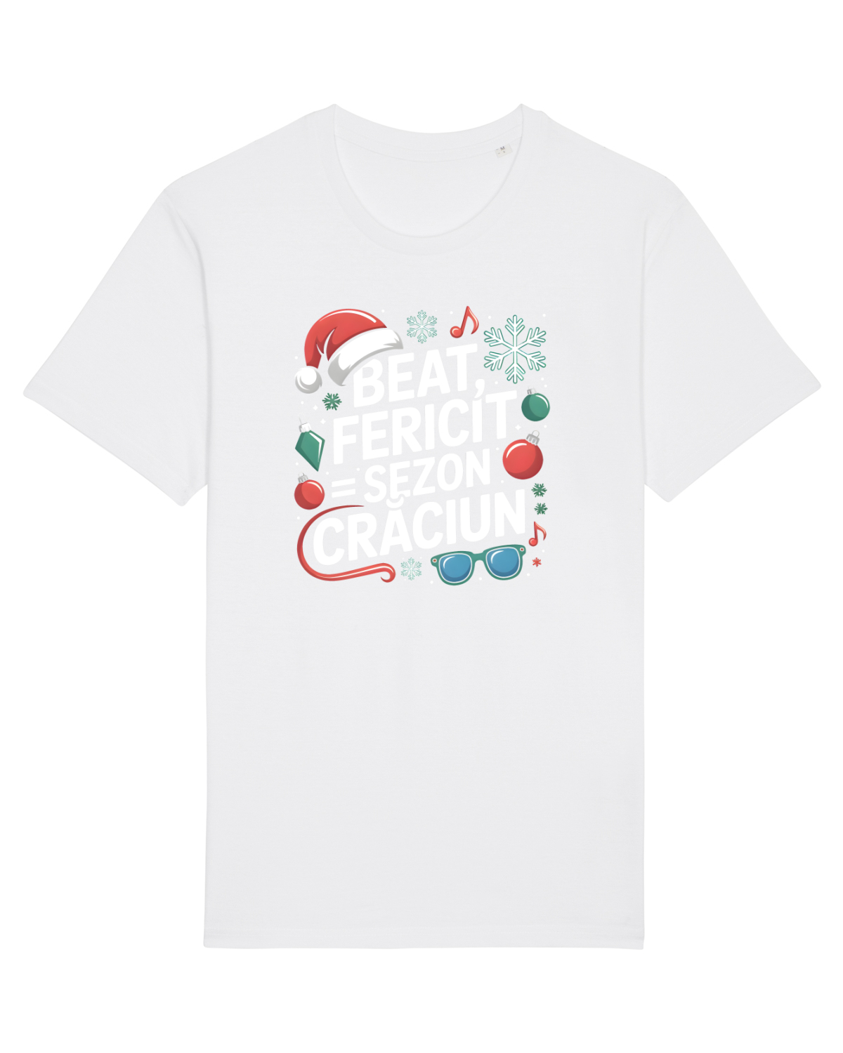 Tricou mânecă scurtă Unisex Rocker White