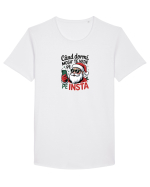CAND DORMI, MOSUL TE VEDE PE INSTAGRAM Tricou mânecă scurtă guler larg Bărbat Skater