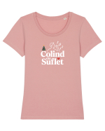 COLIND CU SUFLET 2 Tricou mânecă scurtă guler larg fitted Damă Expresser