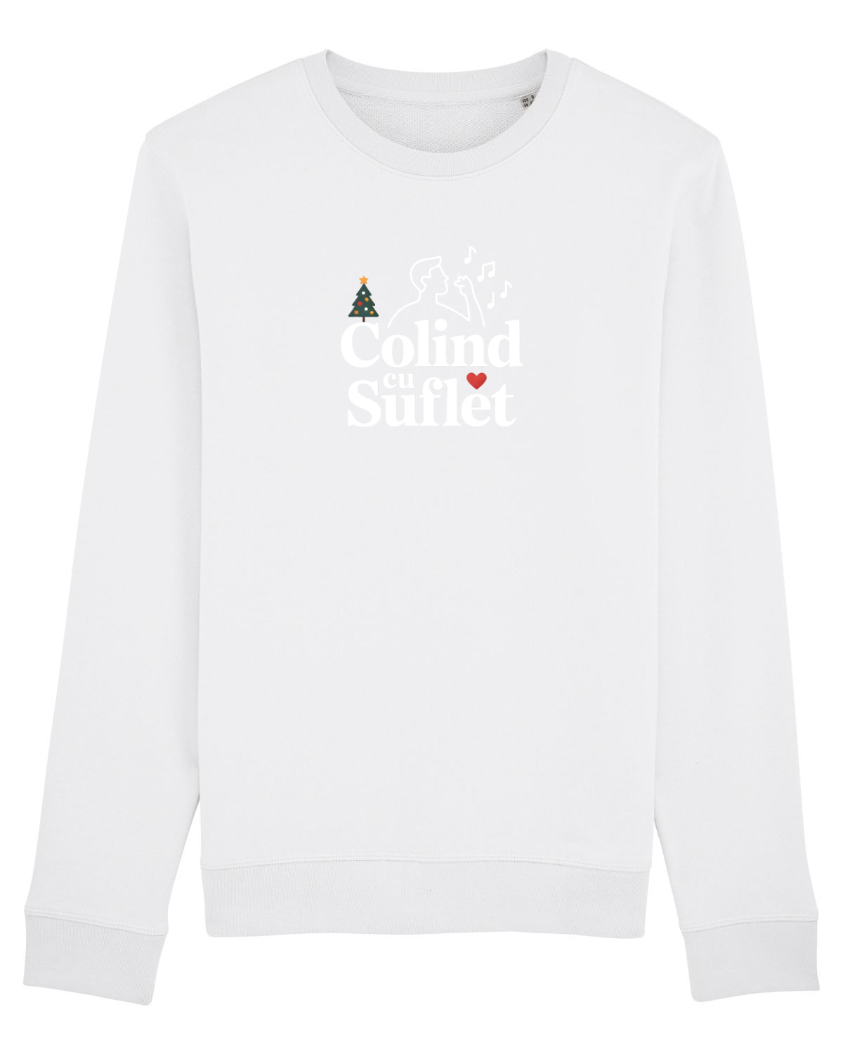 Bluză mânecă lungă Unisex Rise White