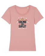 COLIND DIN SUFLET  Tricou mânecă scurtă guler larg fitted Damă Expresser