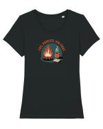 FOC, POVESTE, VIN FIERT - CRACIUN Tricou mânecă scurtă guler larg fitted Damă Expresser