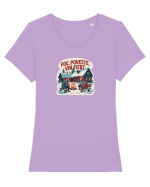 FOC, POVESTE, VIN FIERT - CRACIUN 2 Tricou mânecă scurtă guler larg fitted Damă Expresser