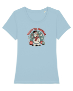 FROSTY THE SNOWMAN (OMUL DE ZAPADA) 2 - CRACIUN  Tricou mânecă scurtă guler larg fitted Damă Expresser