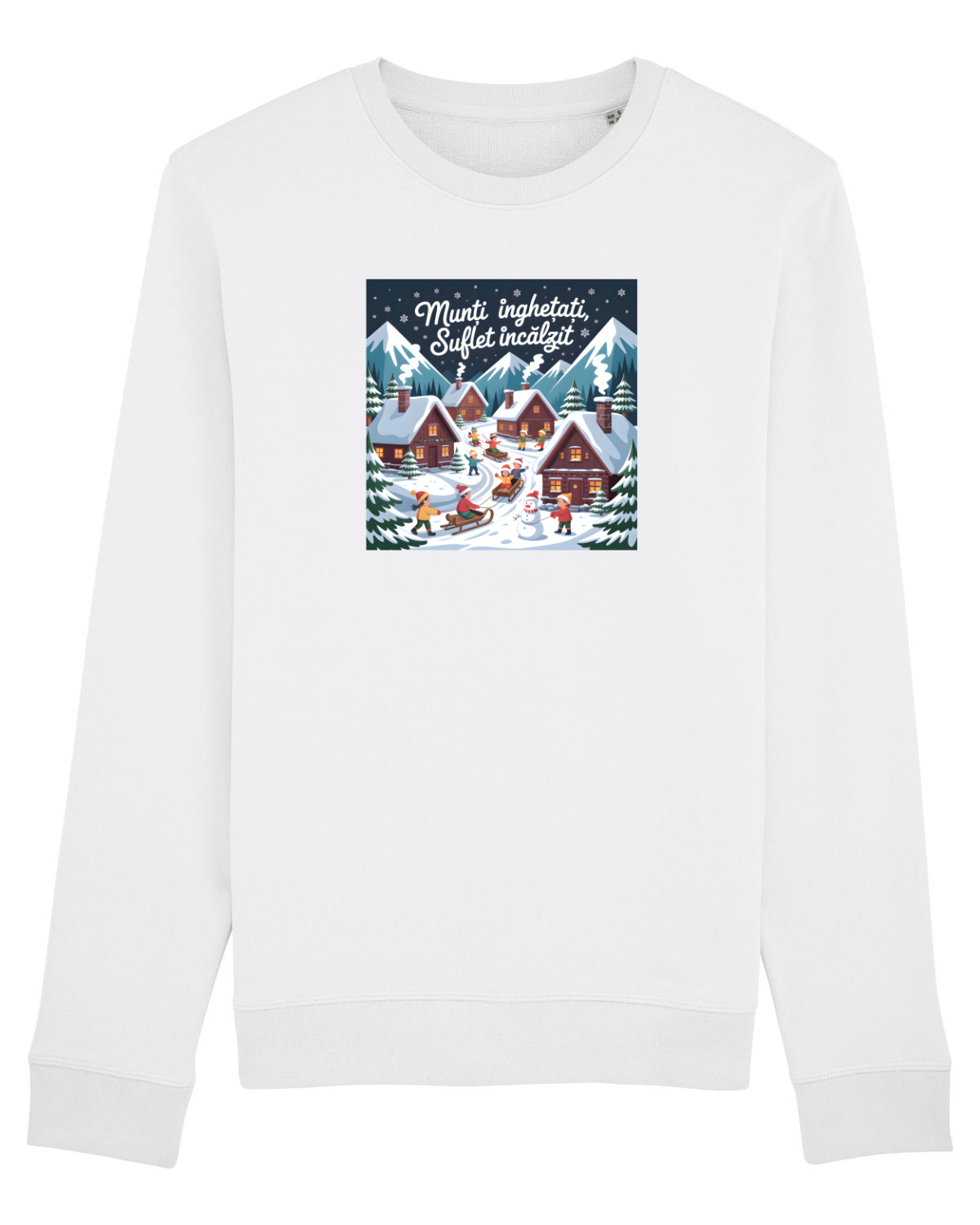 Bluză mânecă lungă Unisex Rise White
