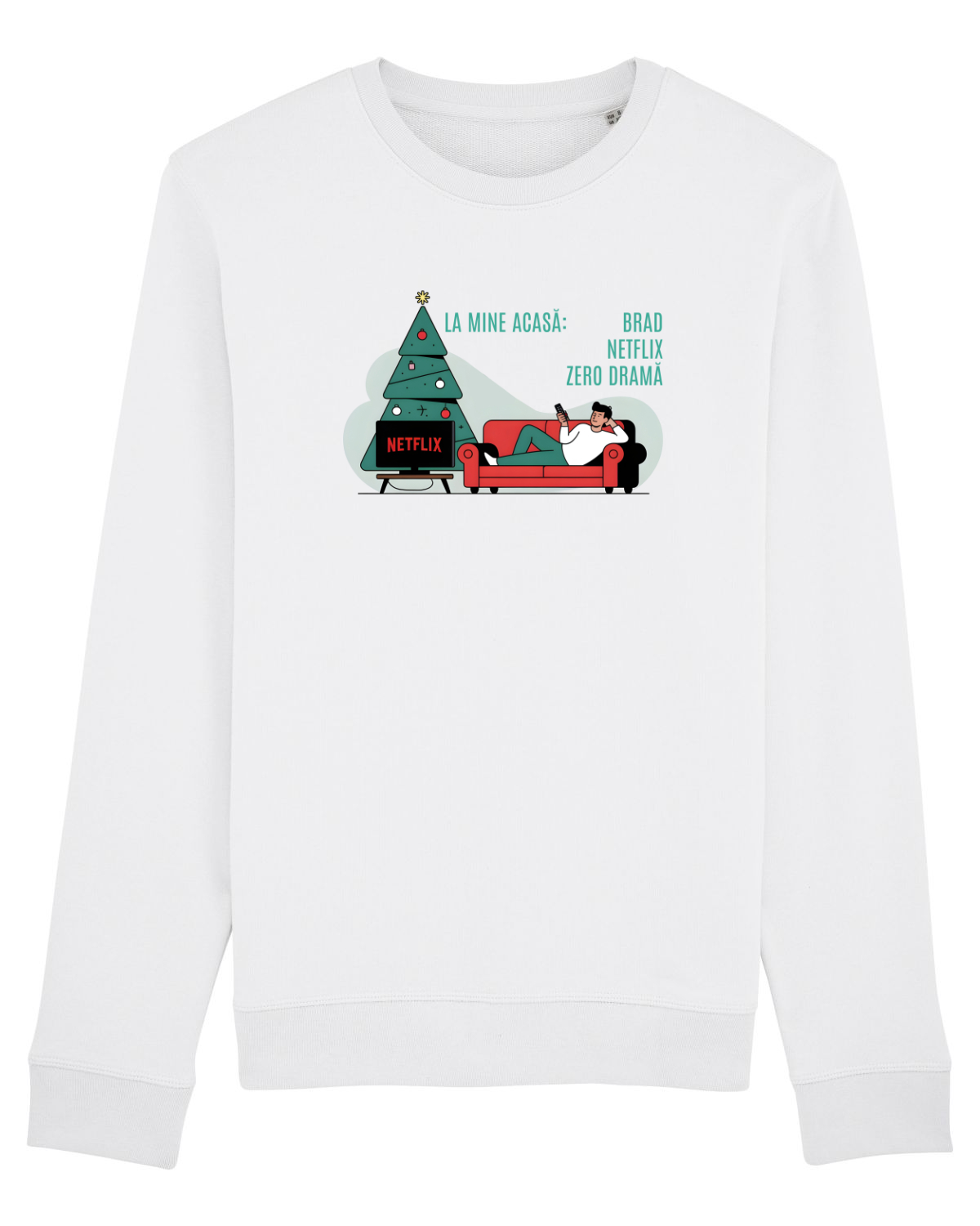 Bluză mânecă lungă Unisex Rise White