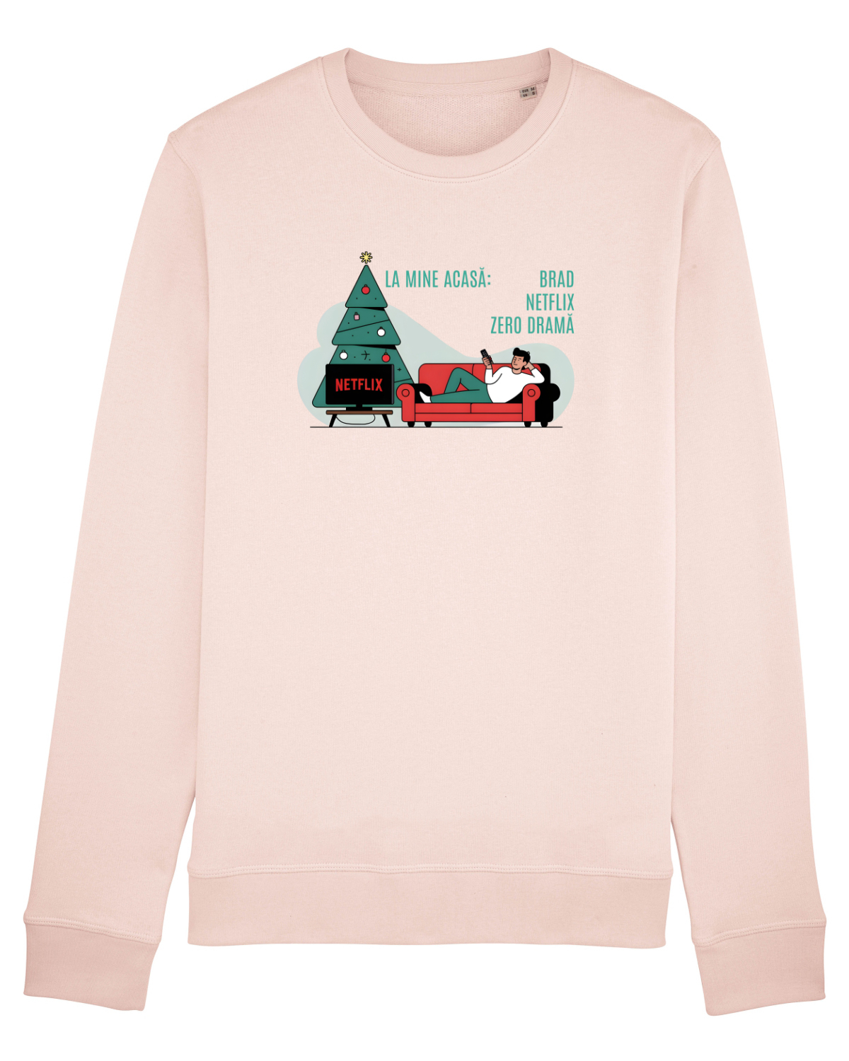 Bluză mânecă lungă Unisex Rise Candy Pink