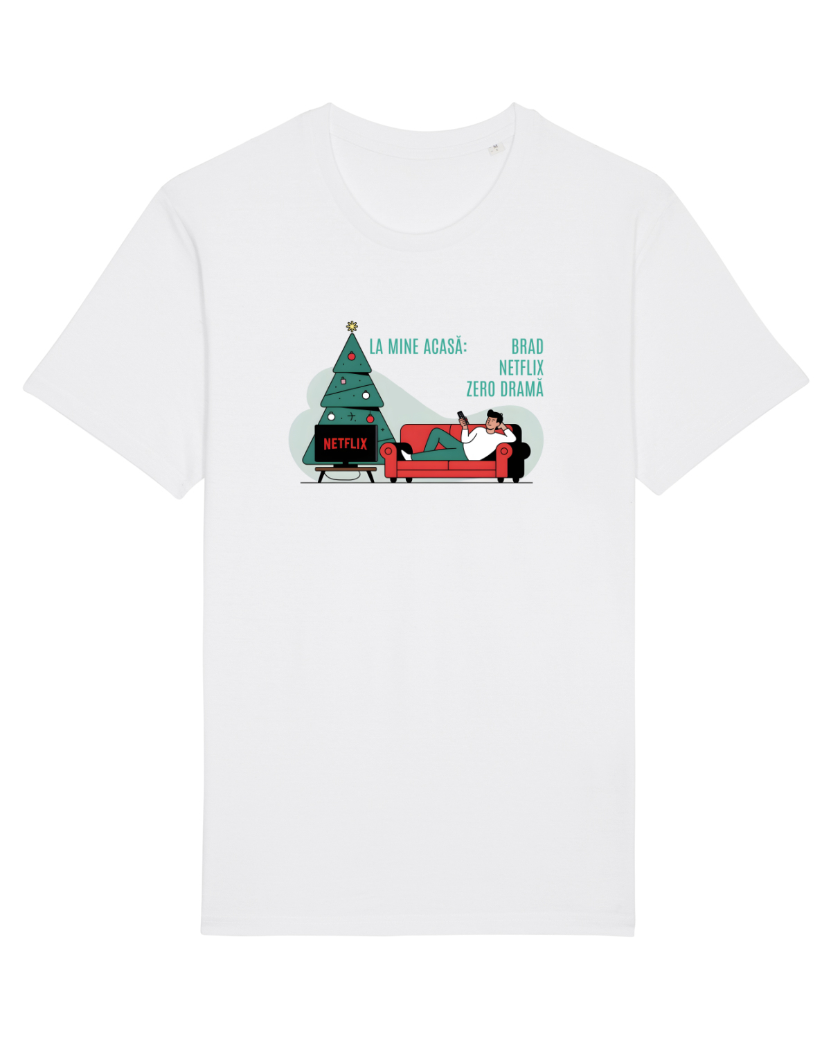 Tricou mânecă scurtă Unisex Rocker White