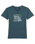 LUMINI, CEAI CALD SI BRAD LA GEAM - CRACIUN Tricou mânecă scurtă guler V Bărbat Presenter