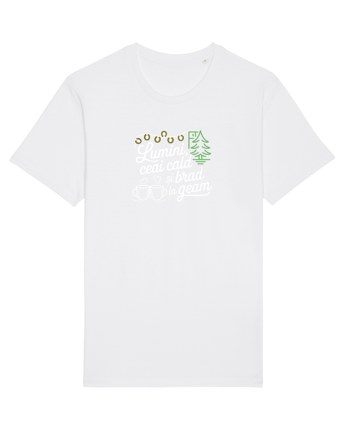 Tricou mânecă scurtă Unisex Rocker White