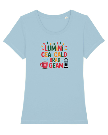 LUMINI, CEAI CALD SI BRAD LA GEAM - CRACIUN 2 Sky Blue
