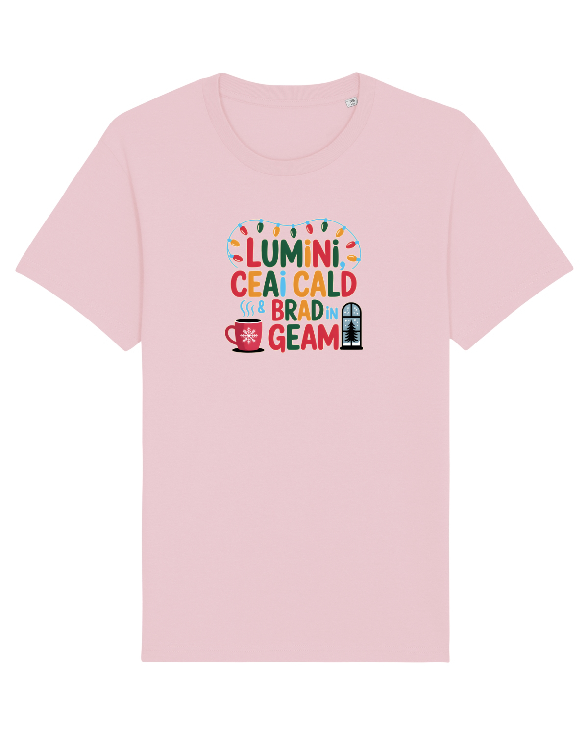 Tricou mânecă scurtă Unisex Rocker Cotton Pink