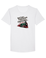 LOVI-TE-AR TRENUL...FERICIRII, TRASNI-TE-AR FULGERUL IUBIRII! URARE FUNNY 2 Tricou mânecă scurtă guler larg Bărbat Skater