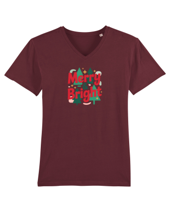MERRY & BRIGHT  - CRACIUN Burgundy