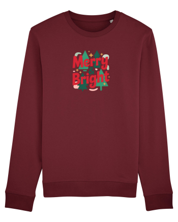 MERRY & BRIGHT  - CRACIUN Burgundy