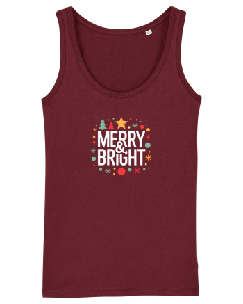 MERRY & BRIGHT  2 - CRACIUN Burgundy