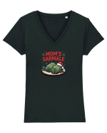 MOM`S SARMALE/ SARMALELE FACUTE DE MAMA Tricou mânecă scurtă guler V Damă Evoker