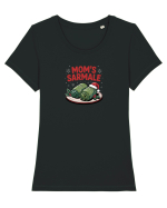 MOM`S SARMALE/ SARMALELE FACUTE DE MAMA Tricou mânecă scurtă guler larg fitted Damă Expresser