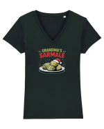 GRANDMA`S SARMALE/ SARMALELE FACUTE DE BUNICA Tricou mânecă scurtă guler V Damă Evoker