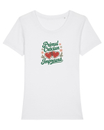 PRIMUL CRACIUN IMPREUNA - CUPLU Tricou mânecă scurtă guler larg fitted Damă Expresser