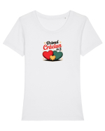 PRIMUL CRACIUN IMPREUNA - MAMA & TATA & BEBE Tricou mânecă scurtă guler larg fitted Damă Expresser