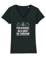 PULOVERUL ALA URAT DE CRACIUN Tricou mânecă scurtă guler V Damă Evoker