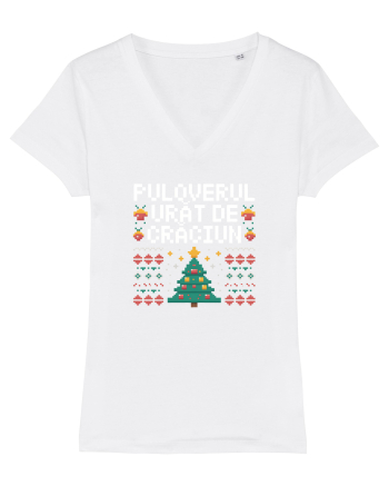 PULOVERUL  URAT DE CRACIUN White