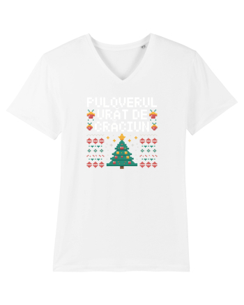 PULOVERUL  URAT DE CRACIUN White