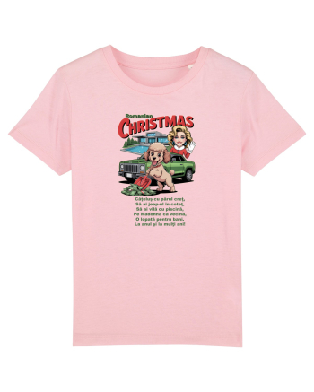ROMANIAN CHRISTMAS - CRACIUNUL ROMANESC - URARE AMUZANTA - JEEP - MADONNA Cotton Pink