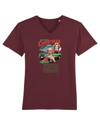 ROMANIAN CHRISTMAS - CRACIUNUL ROMANESC - URARE AMUZANTA - JEEP - MADONNA Burgundy