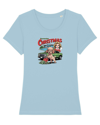 ROMANIAN CHRISTMAS  2- CRACIUNUL ROMANESC - URARE AMUZANTA - JEEP - MADONNA Sky Blue