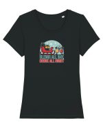 SLEIGH  ALL  DAY,  DRINK ALL  NIGHT 2 Tricou mânecă scurtă guler larg fitted Damă Expresser