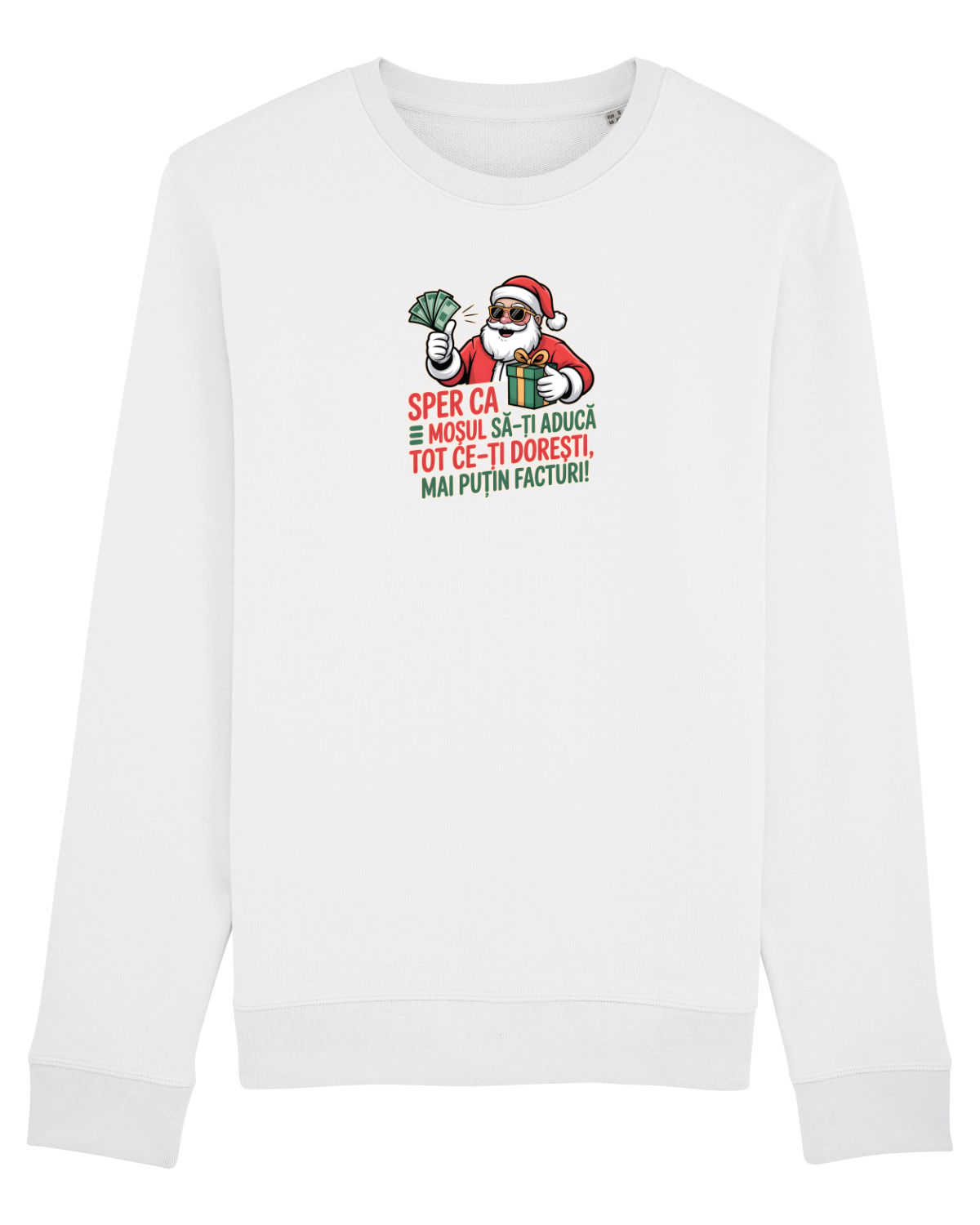 Bluză mânecă lungă Unisex Rise White