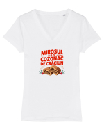 MIROSUL ALA DE COZONAC DE CRACIUN ... Tricou mânecă scurtă guler V Damă Evoker