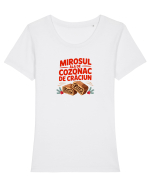 MIROSUL ALA DE COZONAC DE CRACIUN ... Tricou mânecă scurtă guler larg fitted Damă Expresser