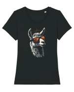Just Chillin Lama Tricou mânecă scurtă guler larg fitted Damă Expresser