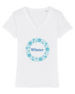 Winter  1  Tricou mânecă scurtă guler V Damă Evoker