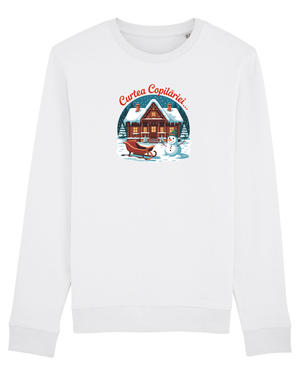Bluză mânecă lungă Unisex Rise White