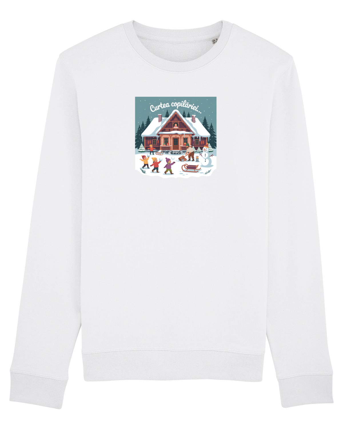 Bluză mânecă lungă Unisex Rise White