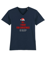 ALL I WANT FOR CHRISTMAS IS SLEEP Tricou mânecă scurtă guler V Bărbat Presenter