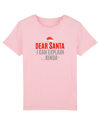DEAR SANTA, I CAN EXPLAIN.... KINDA` Cotton Pink