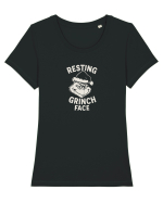 RESTING GRINCH FACE Tricou mânecă scurtă guler larg fitted Damă Expresser