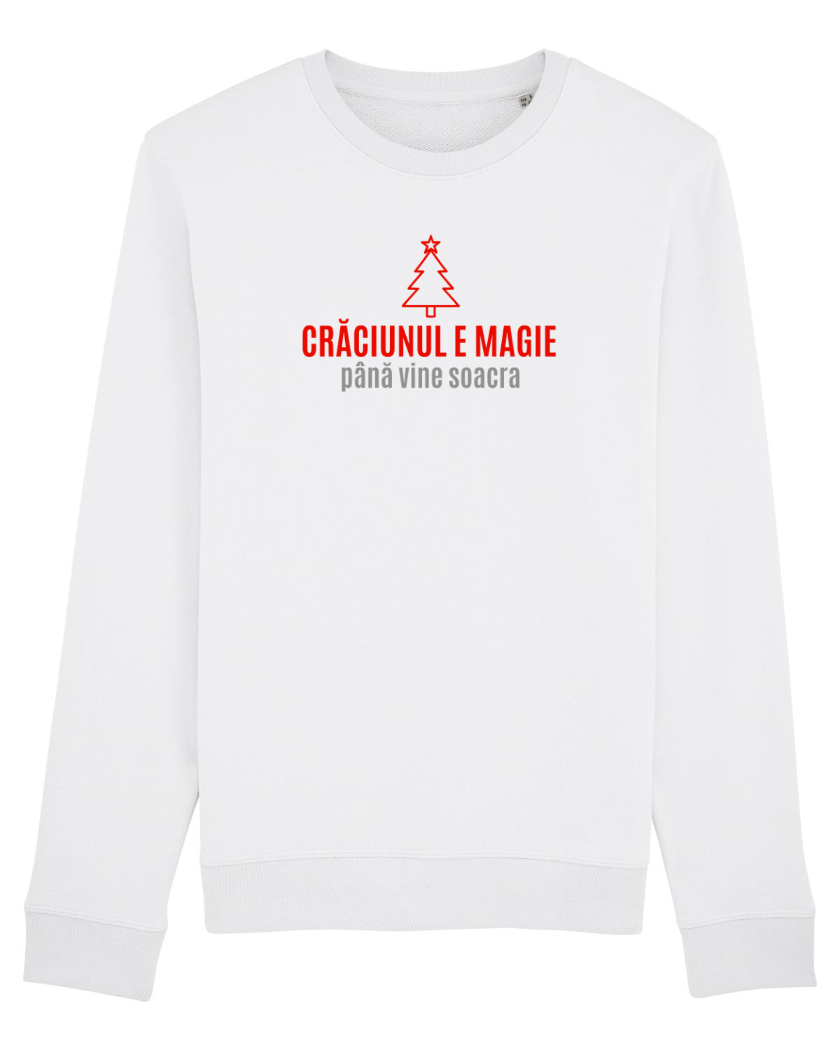 Bluză mânecă lungă Unisex Rise White
