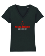 MIROASE A CRACIUN...  SI  A BURNOUT Tricou mânecă scurtă guler V Damă Evoker