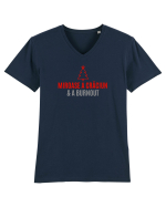 MIROASE A CRACIUN...  SI  A BURNOUT Tricou mânecă scurtă guler V Bărbat Presenter