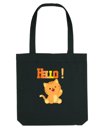 HELLO cu pisică  Black