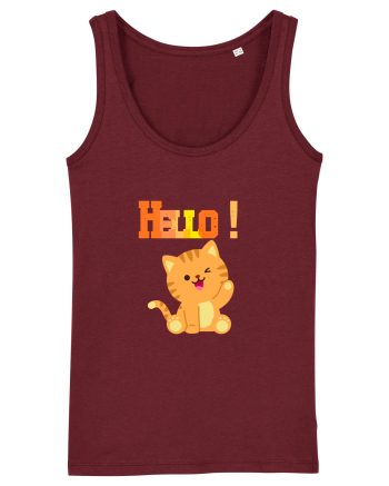 HELLO cu pisică  Burgundy