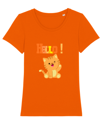 HELLO cu pisică  Bright Orange