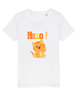 HELLO cu pisică  Tricou mânecă scurtă  Copii Mini Creator