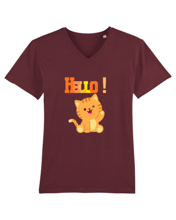 HELLO cu pisică  Burgundy